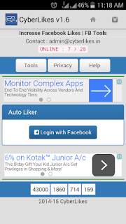Can you look at your likes on facebook
