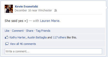 Facebook status that will get 100 likes